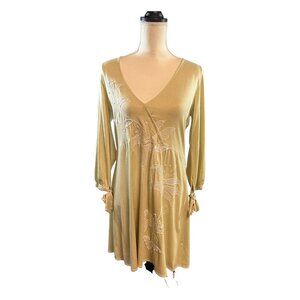 Namrata Joshipura Womens Medium Wool Dress‎ With Embroidered Flowers A Line